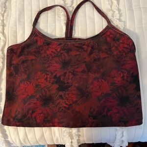 Beyond Yoga Red and Black Floral Tank